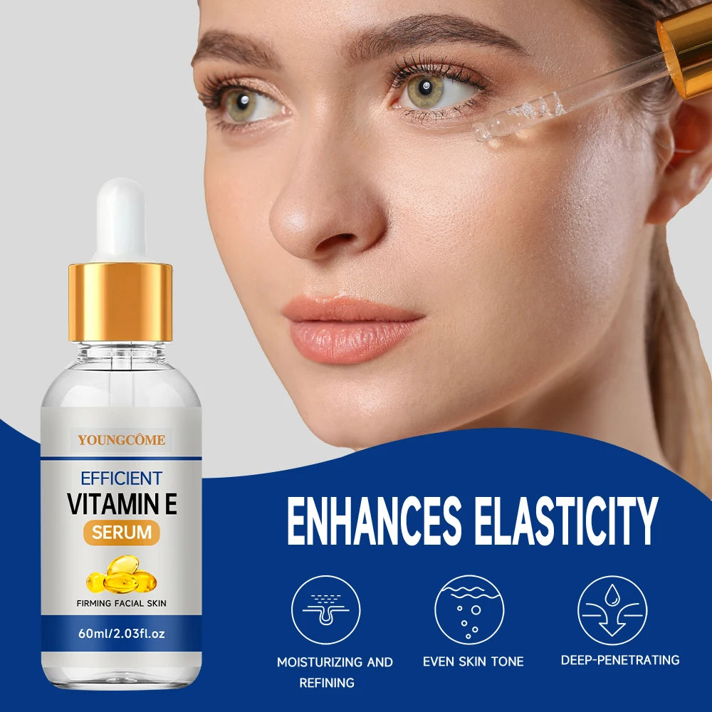 Sérum dissolvant de rides à la vitamine E pour le visage, Lifting, raffermissant, estompe les ridules, Anti-âge, Essence blanchissante, éclaircissante, nourrissante, soins pour la peau ﻿