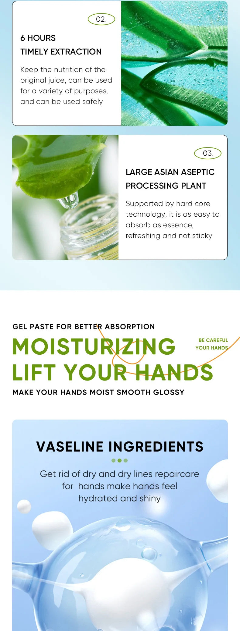 Crème pour les mains à l'aloe Vera, Lotions, sérum réparateur, nourrissant, soins pour la peau, Anti-séchéité, gerchar, Anti-vieillissement, blanchissant, 30g