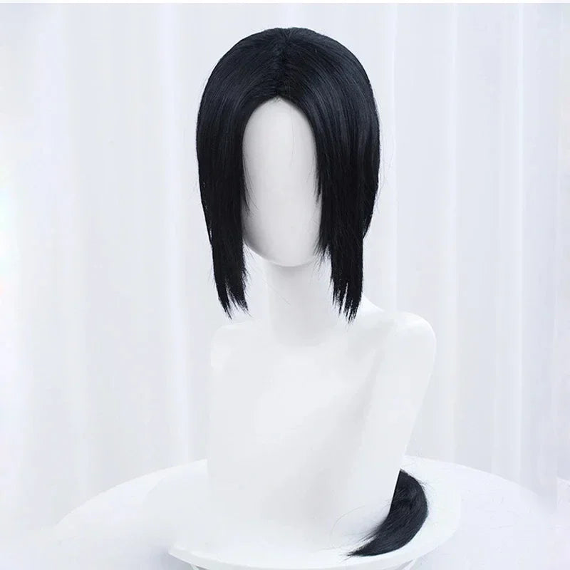 Anime Uchiha Itachi Cosplay perruque Itachi Uchiha longue ligne droite noir résistant à la chaleur cheveux synthétiques Cosplay perruques