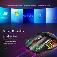 7 boutons souris sans fil Rechargeable souris de jeu souris d'ordinateur ergonomique pour ordinateur PC Gamer souris accessoires d'ordinateur portable