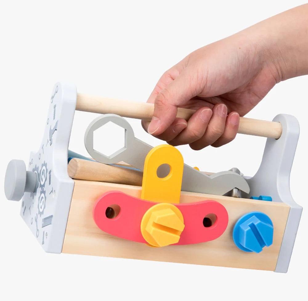 Jouets en bois, ensemble de jeu de Simulation, boîte à outils pour enfants, démontage d'écrou, assemblage de vis, jeux de réparation de Simulation, jouets sensoriels éducatifs