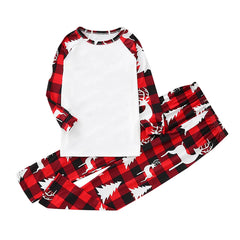 Tenue de noël pour parents et enfants, t-shirts vierges par Sublimation, vêtements assortis pour la famille, ensemble pyjama de noël pour impression par transfert de chaleur