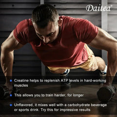 Créatine monohydrate - 3 000 mg par service, créatine pré-entraînement pour aider à construire les muscles, améliorer l'énergie et les performances