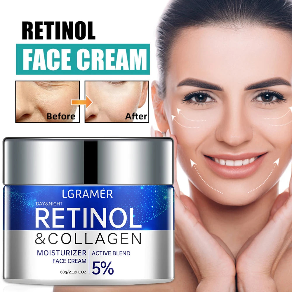 Crème anti-âge raffermissante au rétinol déformable remodelante, raffermissante, liftante, estompe les ridules, blanchissante, hydratante, éclaircissante, soins pour la peau, cosmétique