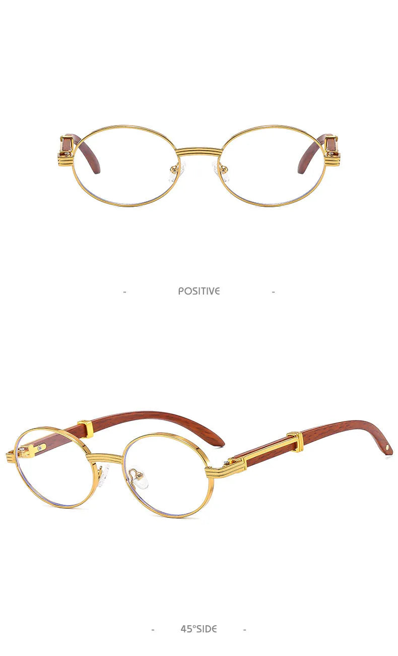 Lunettes de soleil rétro Imitation Grain de bois pour hommes et femmes, ovales, tendance, Protection Uv, nouvelle collection