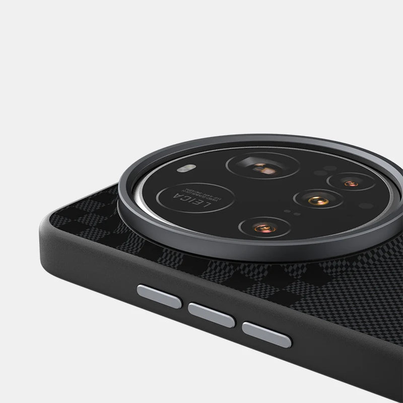 Magsafe case for Xiaomi 15 Ultra, slim, rigid, magnetic, wireless charging, carbon fiber, penguin, leather case, metal lens case