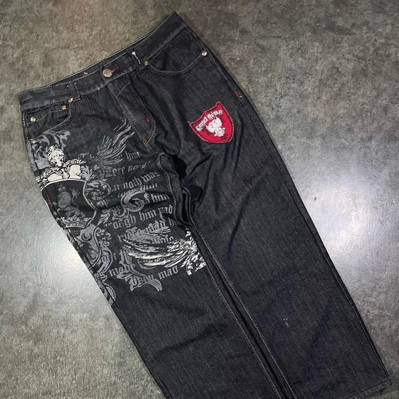 Y2K – jean Baggy en Denim pour femmes, pantalon Cargo, Vintage, multi-poches, taille haute, nouveau pantalon large gothique Harajuku, Streetwear