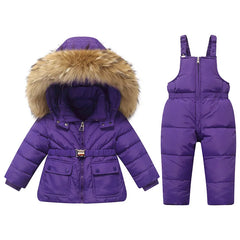 OLEKID 2025 hiver enfants fille doudoune enfant en bas âge fille combinaison 2 pièces ensemble de vêtements 1-5 ans enfants bébé filles vêtements d'extérieur vêtements de neige