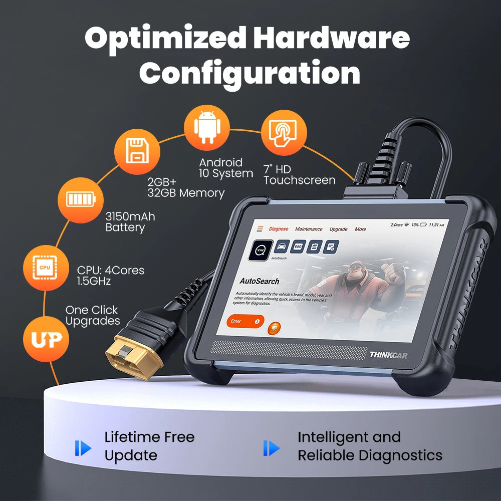 THINKCAR THINKSCAN 672 Car Diagnostic Tools CANFD 28 Resets IMMO DPF Full System Free Lifetime TCM ABS Scan OBD2 Auto Scanner