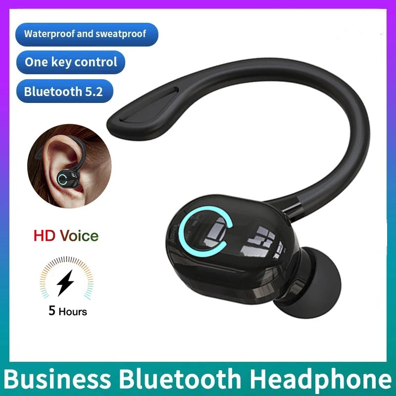 Écouteurs sans fil Bluetooth 5.0, oreillettes intra-auriculaires simples, étanches, TWS, mains libres, pour sport