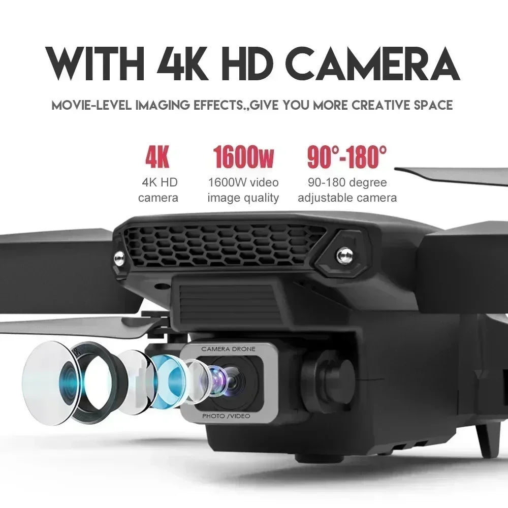 Elite E88 2024 RC Drone – 4K Ultra HD Camera | Foldable and Portable | Altitude Hold | Perfect Gift for Adults and Children