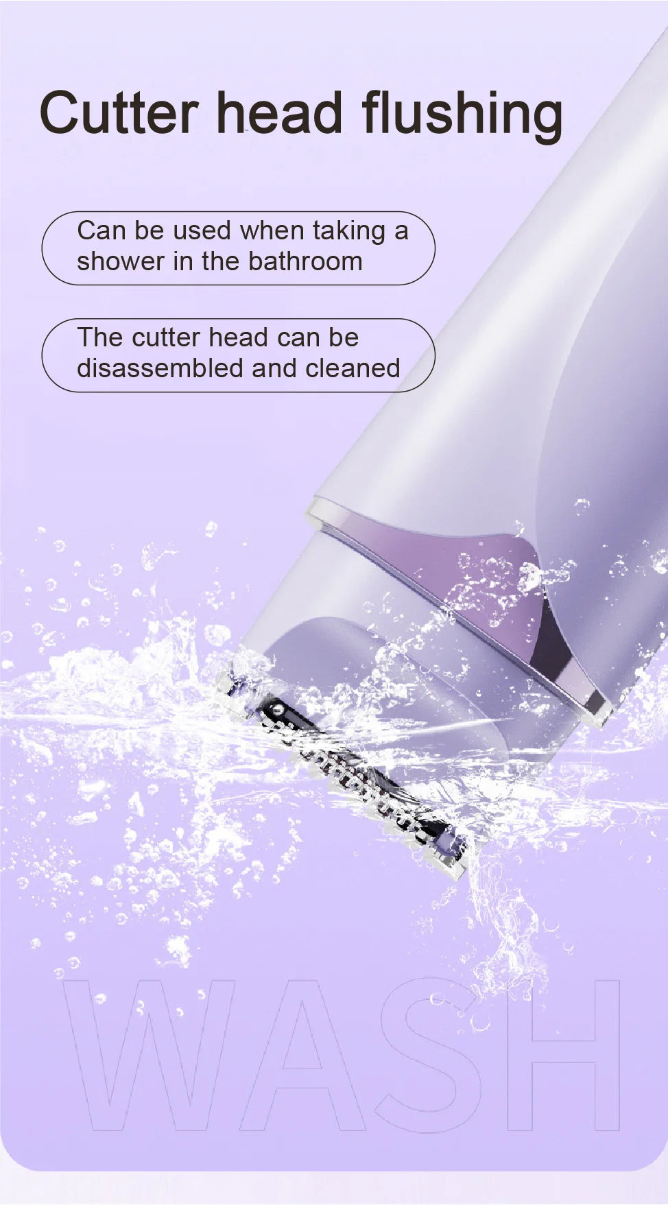2-in-1 women's shaving tool, waterproof women's razor, razor for sensitive skin, electric razor for ingrown hair prevention