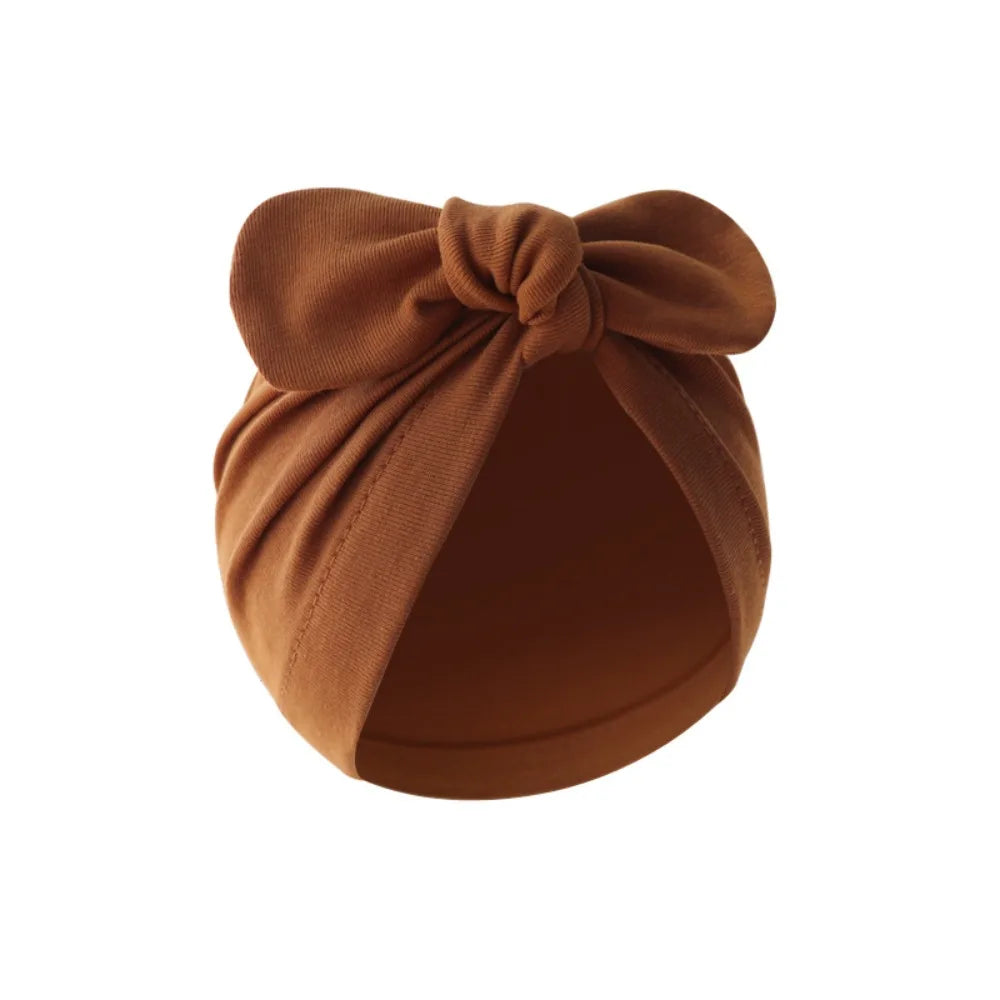 Bébé filles garçons chapeau mignon fleur noeud oreilles de lapin chapeau coton nouveau-né bonnet casquettes pour enfants enfant en bas âge infantile cheveux accessoires
