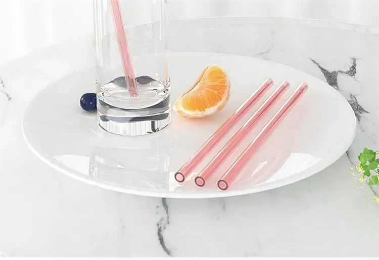 Pailles transparentes en Silicone, 6 pièces, réutilisables, de qualité alimentaire, pliables, droites, avec brosse de nettoyage, ensemble d'accessoires de fête