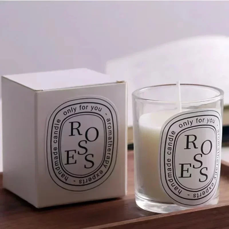 Bougies parfumées romantiques, parfum premium, haute beauté, bougies micro-feu transparentes, cadeaux pour invités de vacances, bougies parfumées