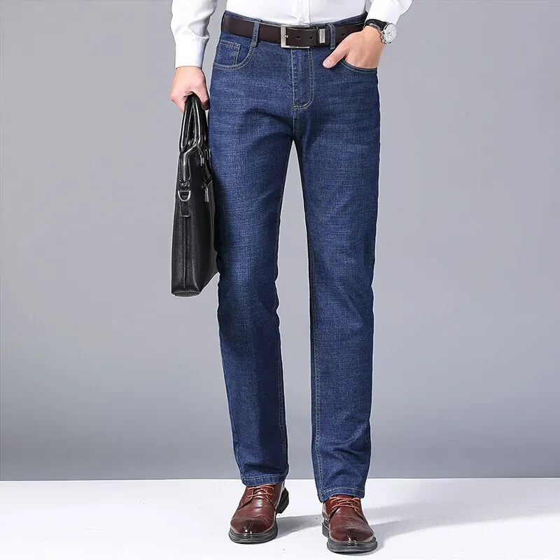 Jean classique pour homme, salopette en denim, doux, noir, taille 32-38, nouvelle collection