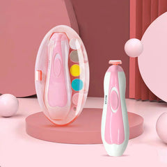 Lime à ongles électrique pour bébé, coupe-ongles pour tout-petits, ensemble de soins des ongles, ciseaux à ongles, bleu, rose, pour garçons et filles, sans danger pour les mains du bébé