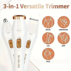 Electric razor for women, feminine razor, bikini trimmer, ladies' body razors, underarm and leg shavers, portable painless epilator