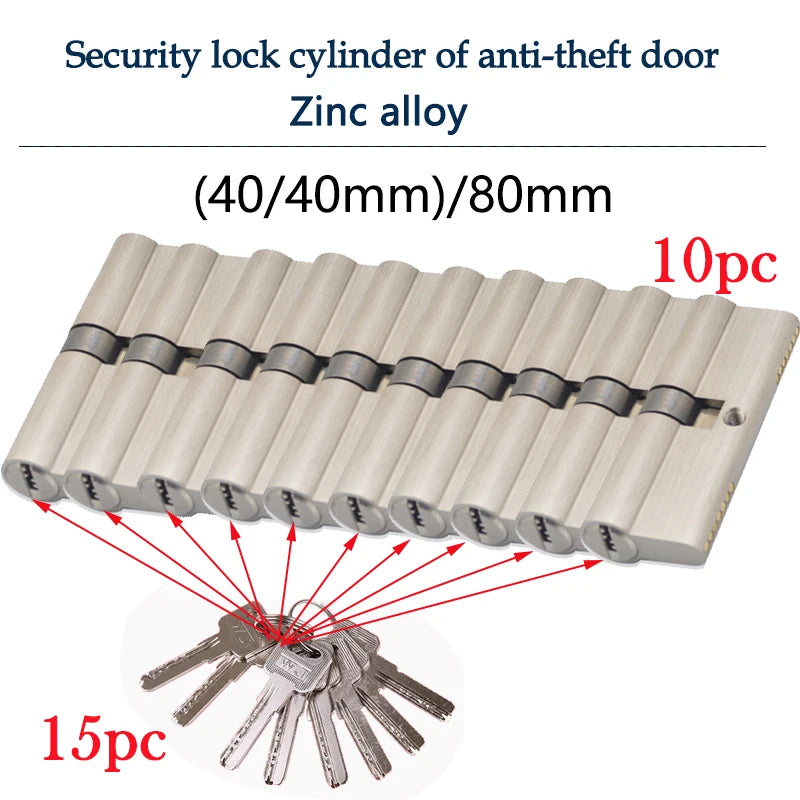 Serrure intelligente, cylindre de casier, porte cylindrique avec clé principale, serrure de porte d'entrée intérieure 60mm 70mm 80mm, clé me personnalisée