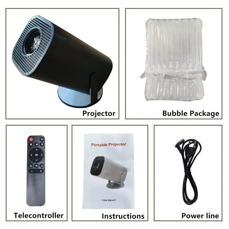 Projecteur intelligent P30 Android 11, WiFi 6, 4K, 1080P, prise en charge vidéo, système de divertissement domestique Portable natif 1280x720P