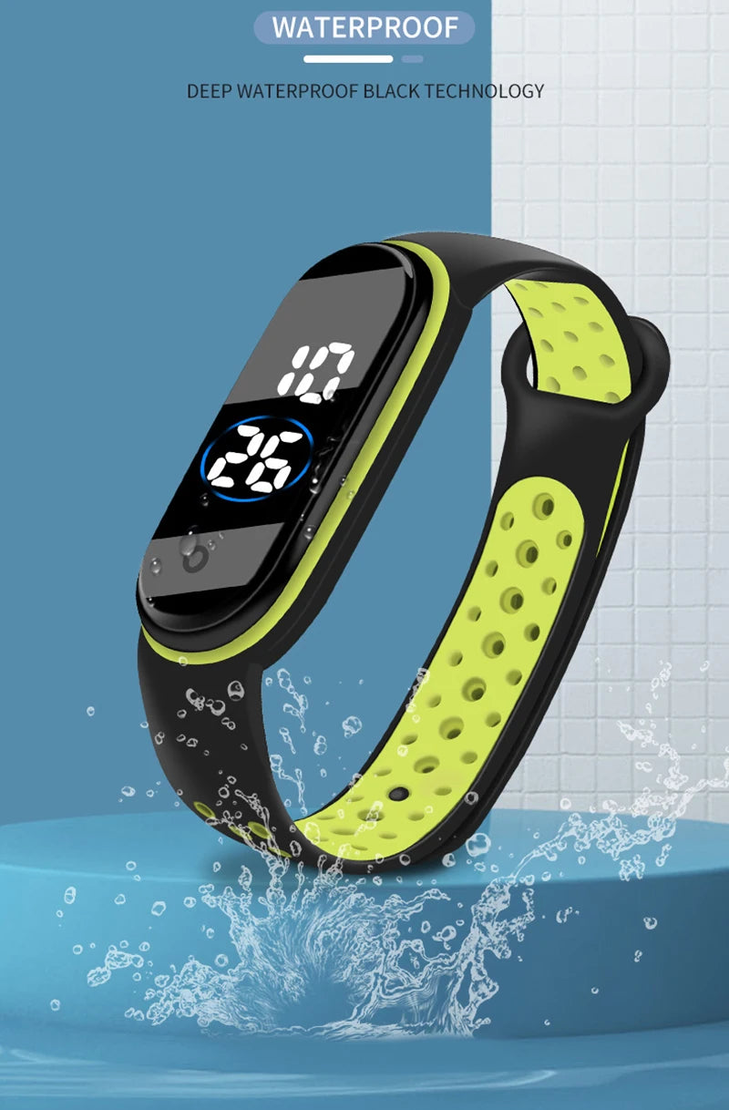 Montres numériques LED pour enfants, montre-bracelet en silicone pour garçons et filles, horloge de sport étanche, luxe, nouveau