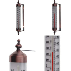 Therye.com-Thermomètres extérieurs, effet bronze, mur extérieur, serre, terrasse solaire, jardin extérieur