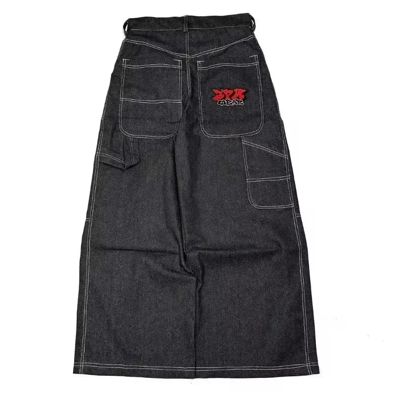 Jeans à jambes larges unisexes pour femmes, pantalons de vadrouille chauds, Street Y2K, Hip Hop, Joker Respzed, New Clearance Spot, American Fashion