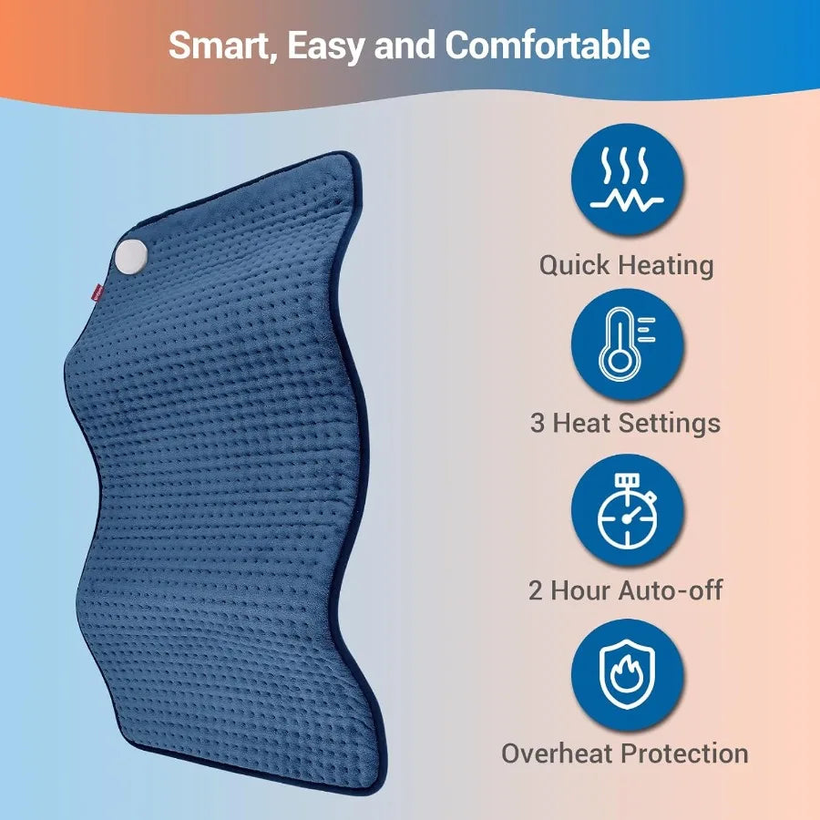 Heating pad for back pain relief, Extra Large XXL heating pad, birthday gifts for women, mom, wife, 17 x 33 inches, King Size Electric