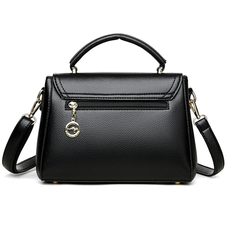 Women's soft leather top-handle bags, luxury design, insider messenger bags, high-quality handbags and purses, CommConsul Handbag 