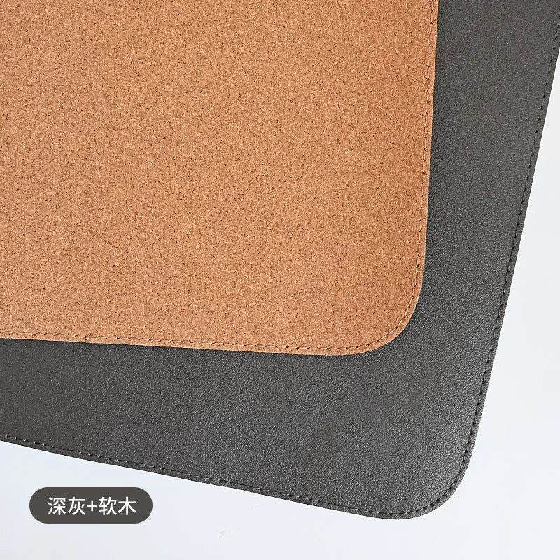 Tapis de bureau en cuir de liège, tapis de bureau pour clavier, grand tapis de souris de jeu, bloc d'écriture de bureau pour le bureau et la maison