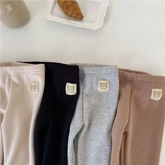 Pantalons pour enfants garçons automne hiver épais chaud filles Leggings couleur unie pantalons pour enfants vêtements pour enfants
