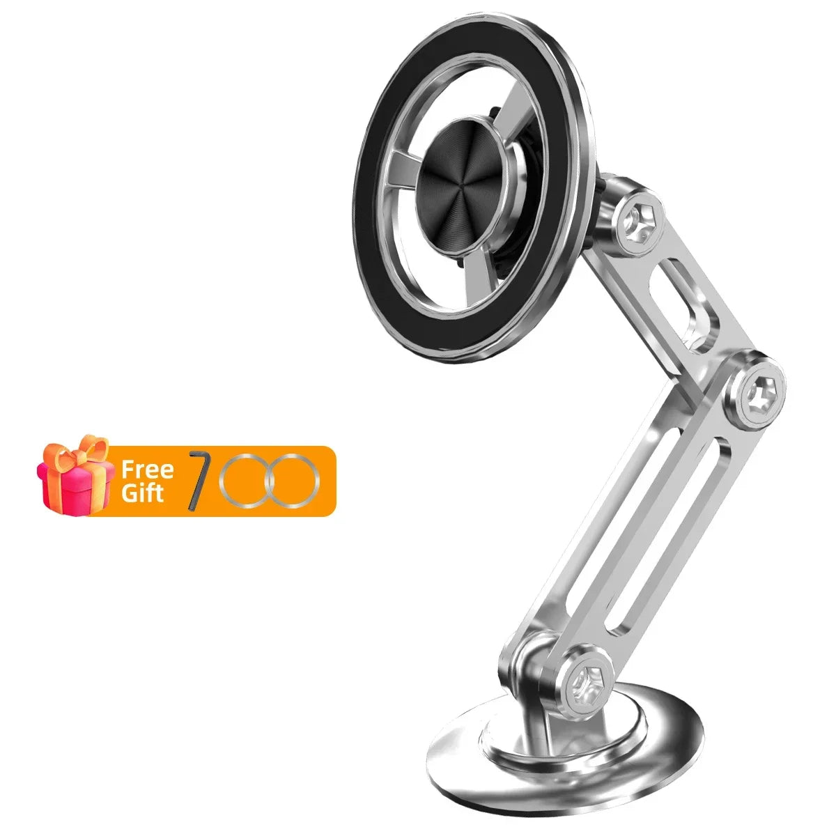 Support de téléphone magnétique pour voiture, rotation 720 en métal, pliable, Magsafe, Support magnétique pour grille d'aération, Support GPS pour tous les téléphones