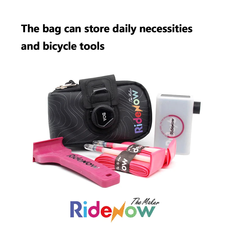 RideNow Matériaux recyclés Sac de vélo Sac arrière VTT Sac de selle de siège arrière de vélo de route Rapide détachable étanche Rangement de cyclisme