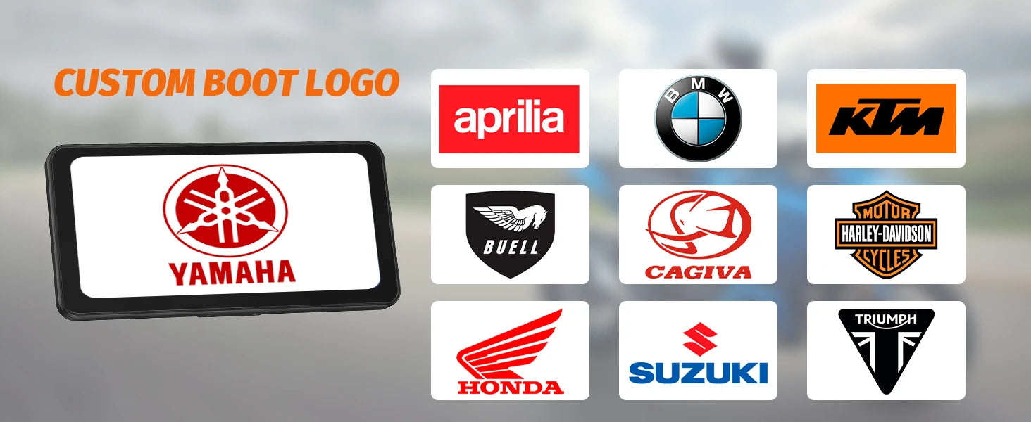 GPS moto avec écran tactile 6,25" – CarPlay sans fil et Android Auto, étanche, Plug & Play