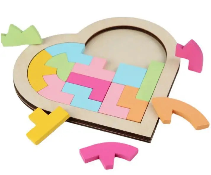 Planche en bois Puzzle enfants éducatif mathématiques Tangram Puzzles jeu jouets pour adultes enfants