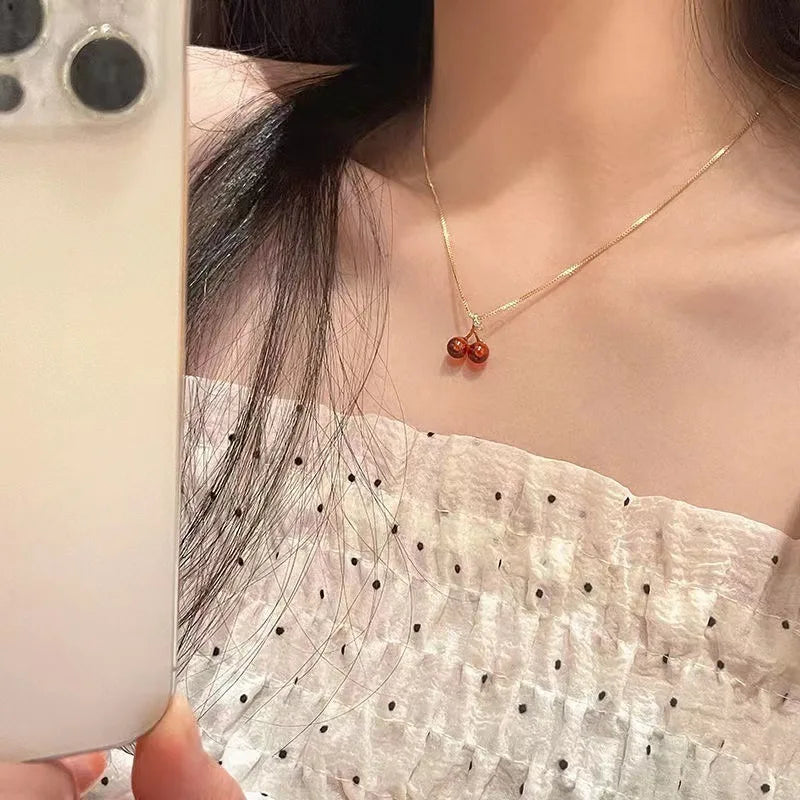 Collier de personnalité pour femme, bijoux de mariage, cadeaux d'anniversaire, vin rouge, aucun pendentif couleur or, ensemble de boucles d'oreilles, mode