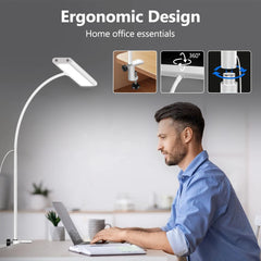 Adjustable flexible gooseneck LED desk lamp, eye-friendly desk lamp, stepless dimming, home office