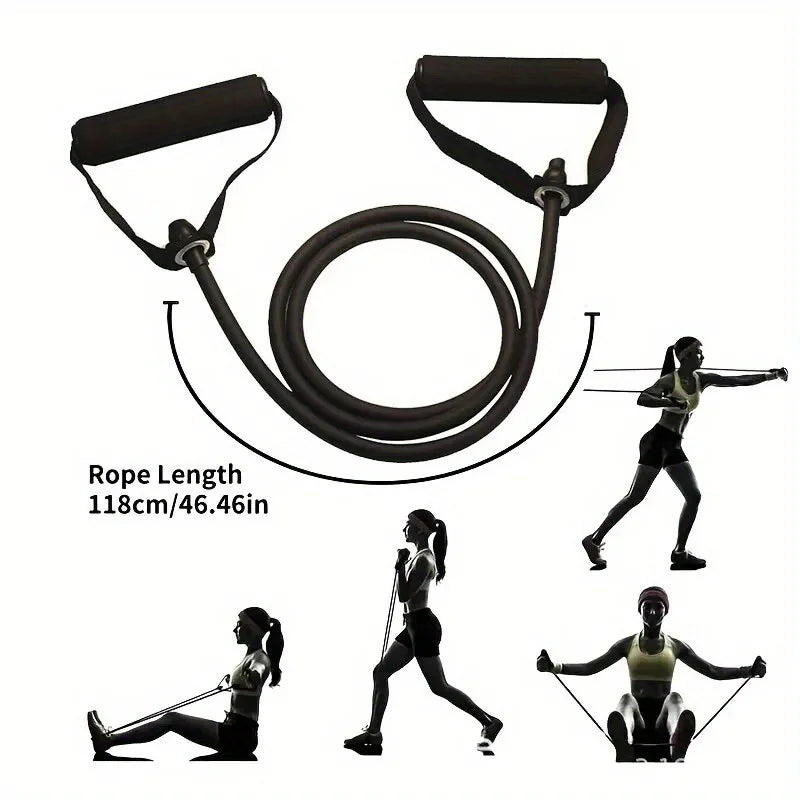 Bandes de résistance avec poignées, bandes d'exercice, bandes d'entraînement avec poignées pour hommes et femmes, équipement de musculation à la maison