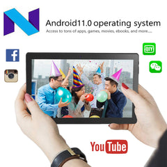 Tablette Android 11.0 de 10.1 Pouces, Octa Core, 4 Go de RAM, 64 Go de ROM, Dean, Double EpiCalls, Wi-Fi, Bluetooth, Version Globale, Mini PC Ultra Mince