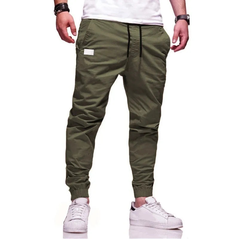 2025 New Men's Casual Sports Pants, Sweatpants, Male Cargo Tracksuit, Harem Pencil Pants, Multi-Pocket Tracksuit