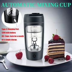 Bouteille de crème vibrante automatique portative électrique d'usb de 500ml, tasse vibrante Rechargeable tasse de mélange de poudre de protéines de forme physique de sport