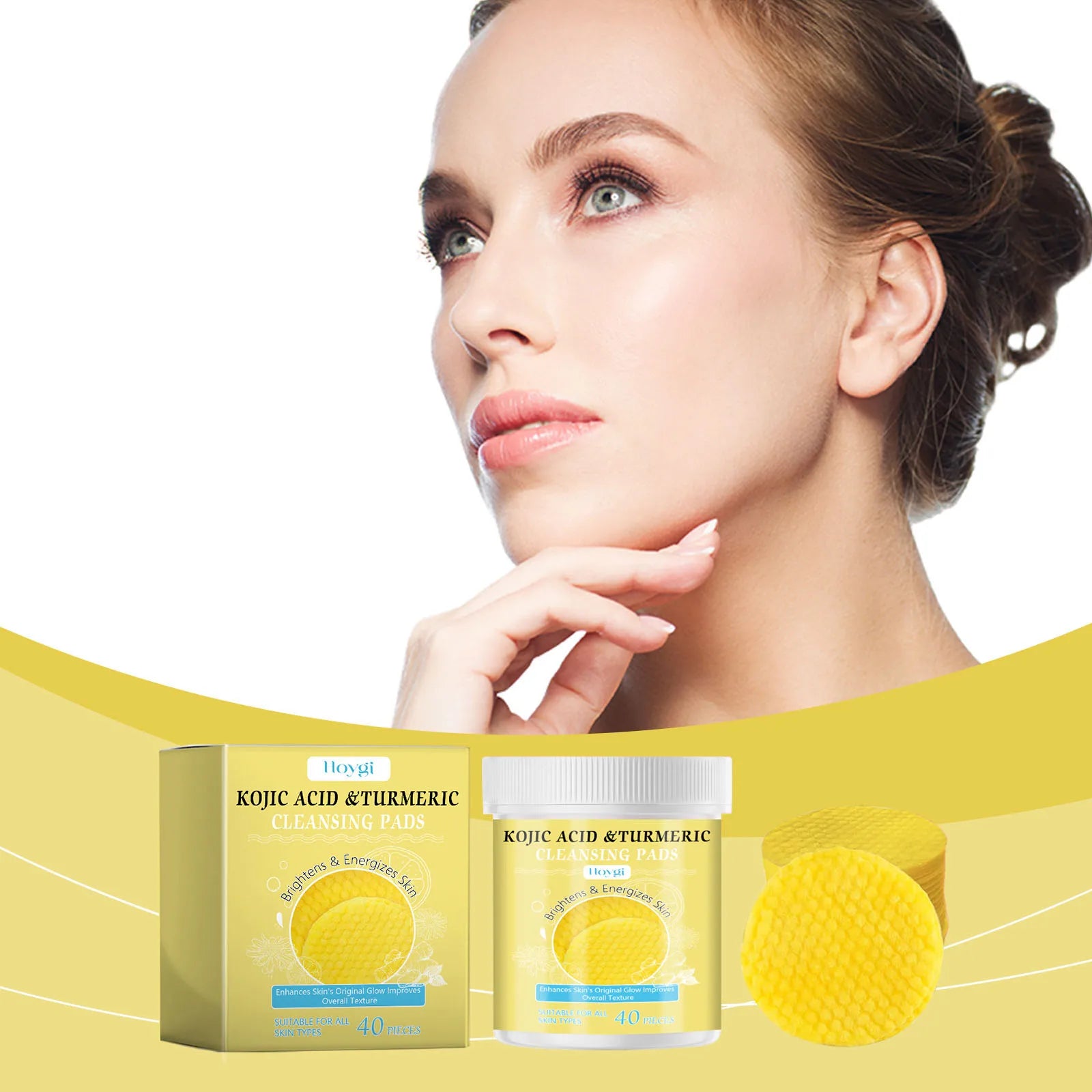 Nettoyant au curcuma, contrôle de l'huile, élimination des taches foncées, Anti-acné, nettoyage en profondeur, rétrécissement des pores, crème hydratante à la vitamine C