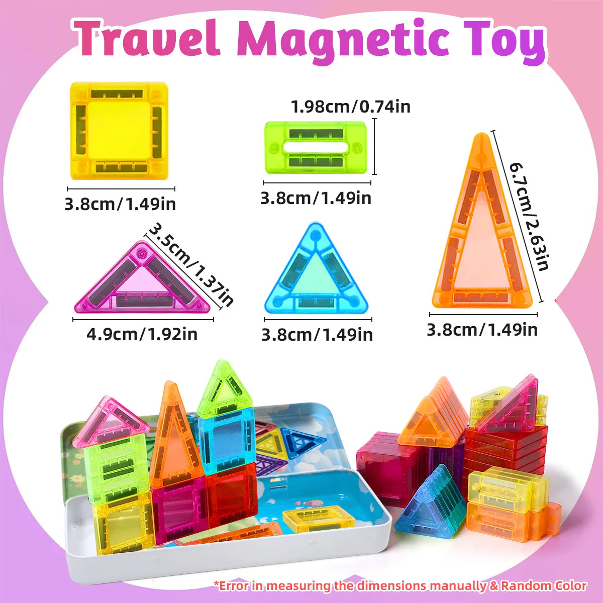 Construction de créateur de modèles de bricolage, ensemble de jouets de blocs de Construction magnétiques, jouets éducatifs Montessori pour blocs magnétiques, cadeaux pour enfants