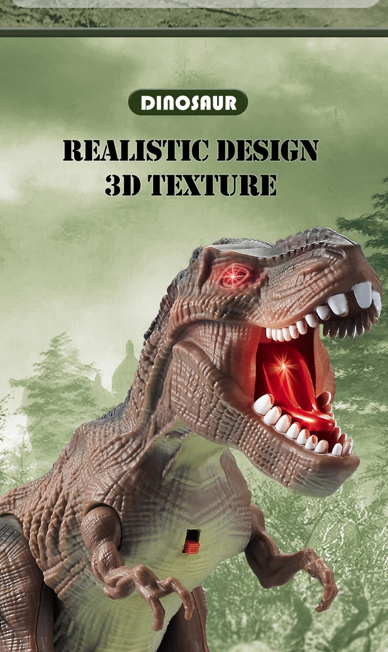Dinosaur toys for children 3+, electric audiovisual dinosaur model, electronic walking robot, dinosaur toy, battery not included