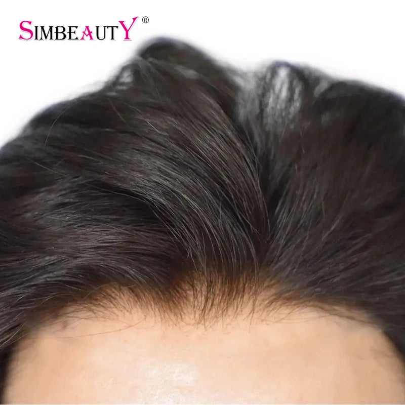 100% cheveux humains hommes toupet naissance des cheveux naturelle pleine peau Pu Base Durable mince 0.1mm hommes perruques unité de remplacement prothèse capillaire