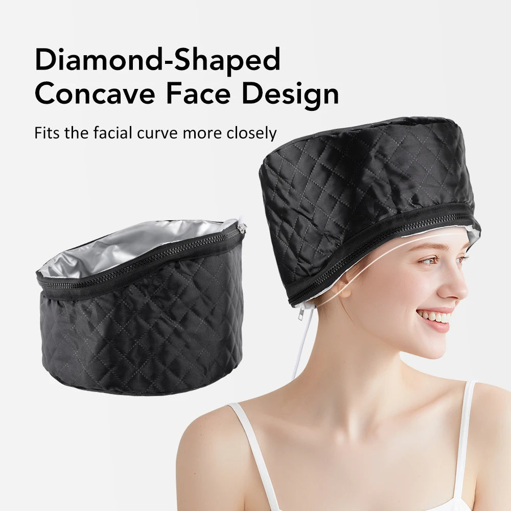 Bonnet chauffant SPA pour cheveux naturels noirs, masque capillaire à 10 niveaux, bonnet chauffant pour le traitement des cheveux, usage domestique