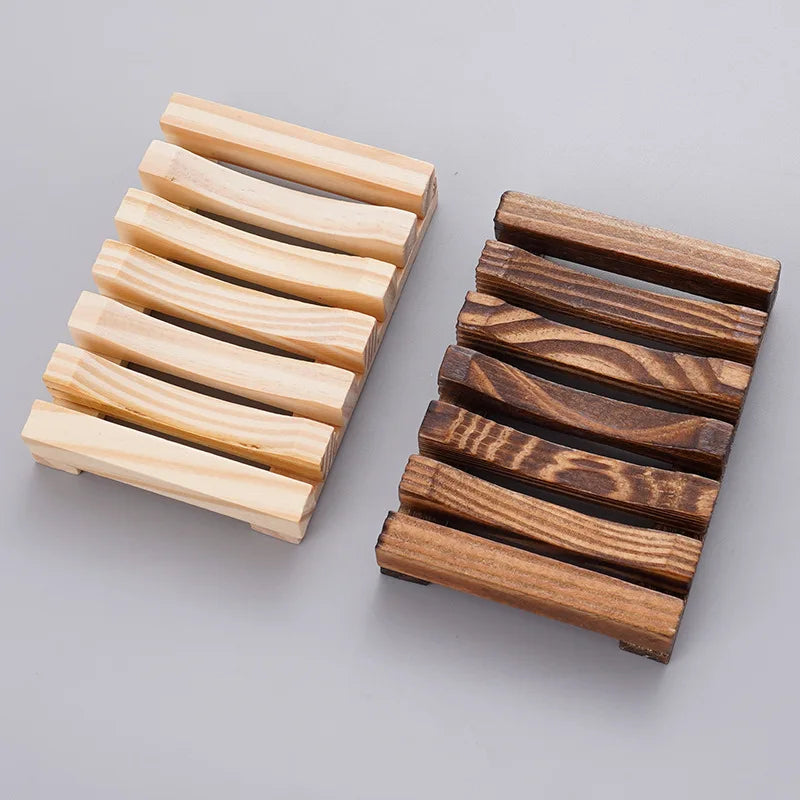 Porte-savon en bambou naturel, support de rangement de savon en bois pour salle de bain, empêche la moisissure, boîte de vidange de savon, organisateurs, accessoires de salle de bains