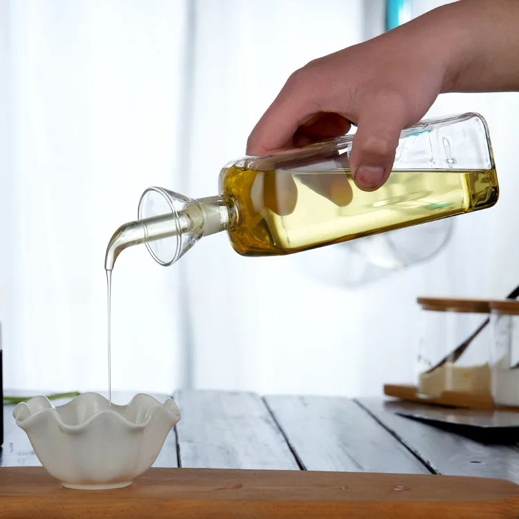 Pot d'huile en verre à haute teneur en Borosilicate, Pots d'huile et de vinaigre anti-fuite pour la cuisine, Pot de Sauce soja, réservoir d'huile, bouteille d'huile d'assaisonnement