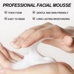 Nettoyant au curcuma Anti-acné, contrôle de l'huile, dissolvant de points noirs, nettoyage de la peau, éclaircissant, rajeunissement, mousse de lavage du visage