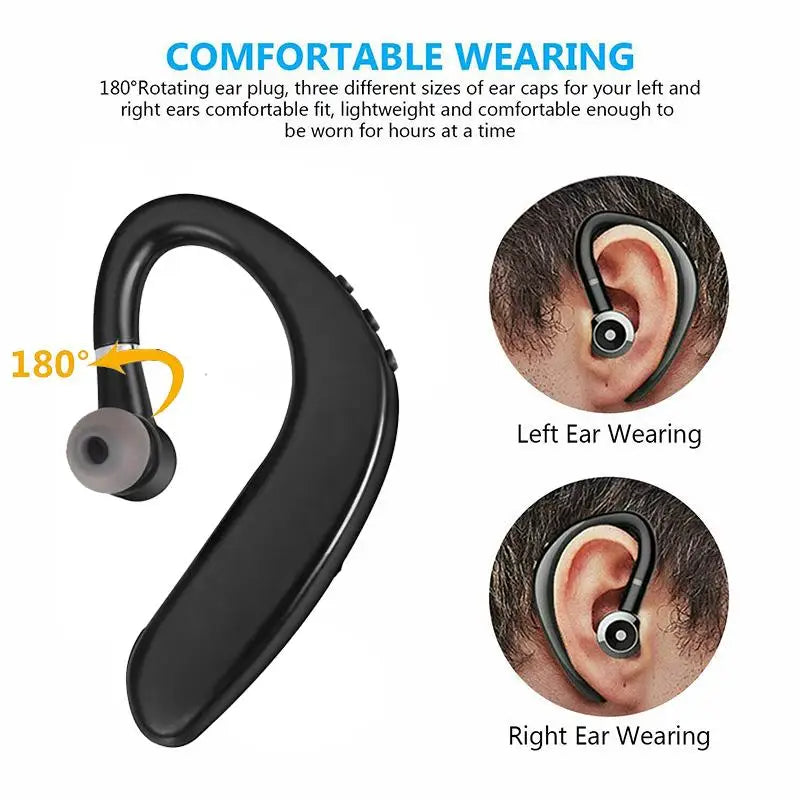 Casque sans fil Bluetooth 5.0 écouteurs HiFi stéréo étanche casque d'affaires écouteur mains libres avec micro pour téléphones intelligents